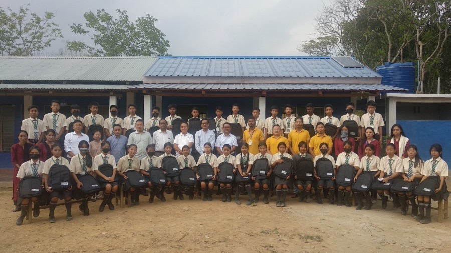 CGST Dimapur Commissionerate constructed  a library cum study hall (solar powered) and toilets next to the hall at St Gabriel School, Murise Village, Dimapur.